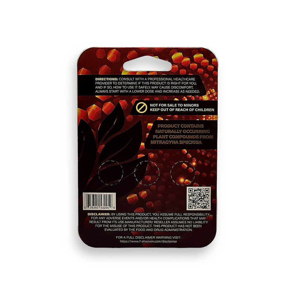7 O'Heaven Gold 7-OH Tablets 20mg back ingredient direction