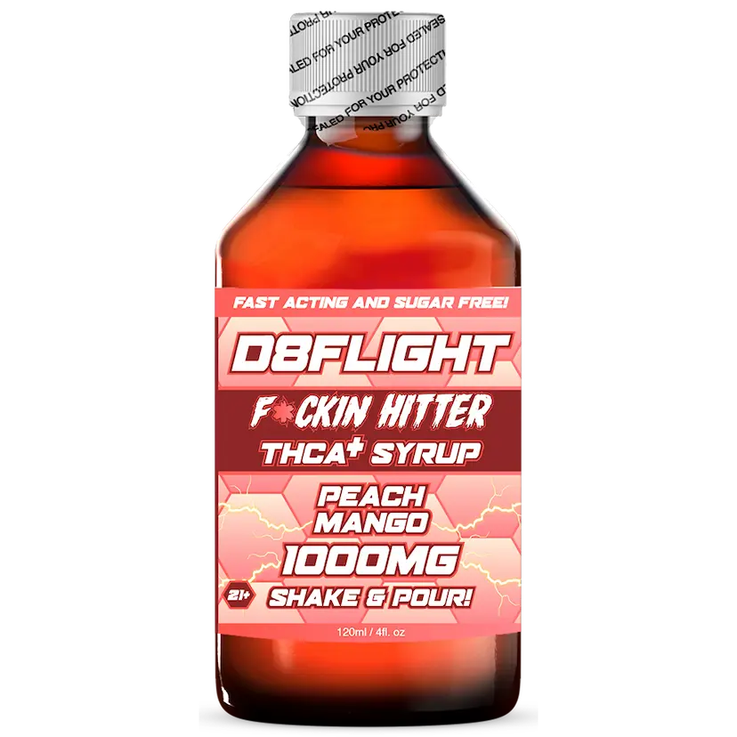 D8 Flight F8cking Hitter THCa Syrup peach mango