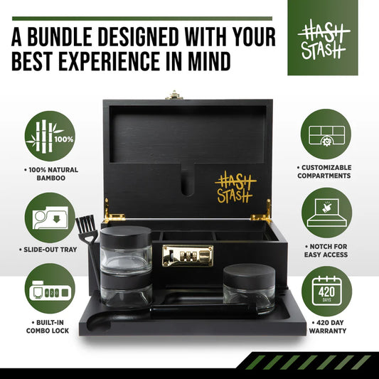 Hash Stash OG Stash Box Black Bundle