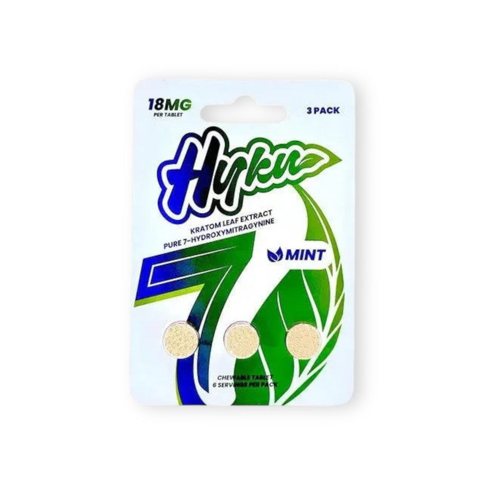 hyku 7 oh tablets 18mg 3 count mylar