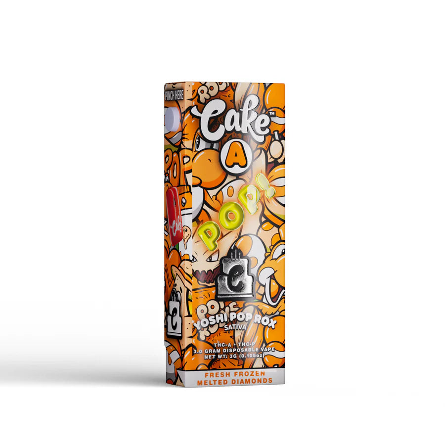 Cake TKO 3.0 Disposable Vape yoshi pop rox sativa