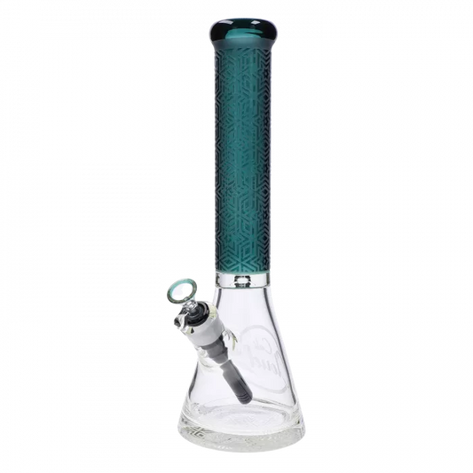 Cali Cloud X Engraved Thick Base Beaker Water Pipe (15 in.)