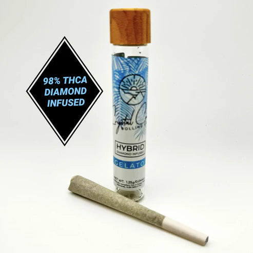 Crystal Coast Diamond Infused THCA Pre-Rolls Gelato Hybrid
