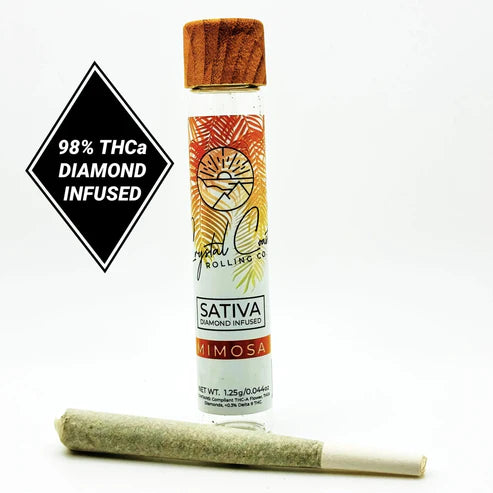 Crystal Coast Diamond Infused THCA Pre-Rolls Mimosa Sativa