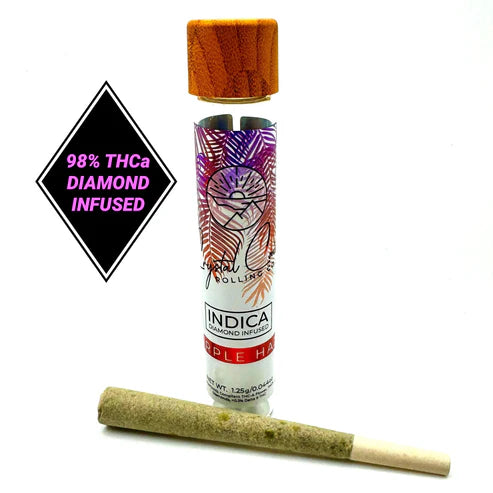 Crystal Coast Diamond Infused THCA Pre-Rolls Purple Haze Indica
