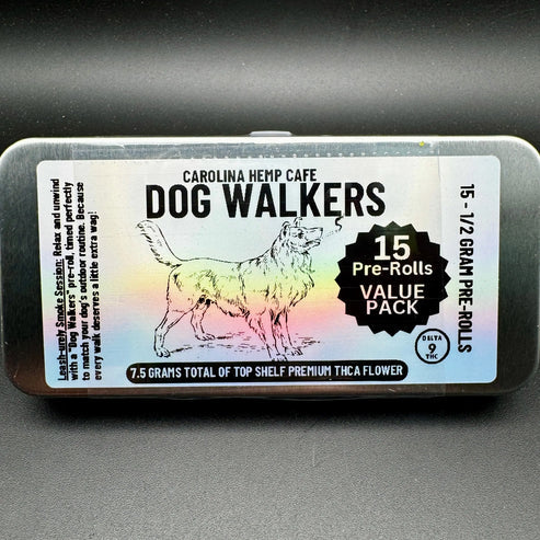 dog walker thca preroll shorties tin case