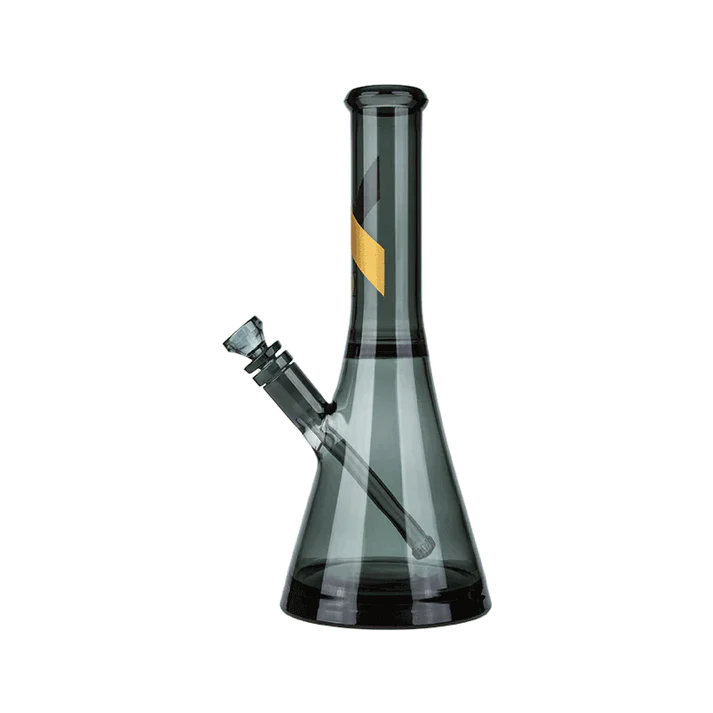 Marley Natural Smoked Glass Water Pipe (Gold Stripe Decal)