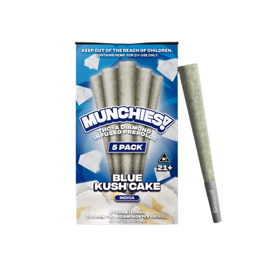 munchies 1g thca diamond preroll blue kush cake indica