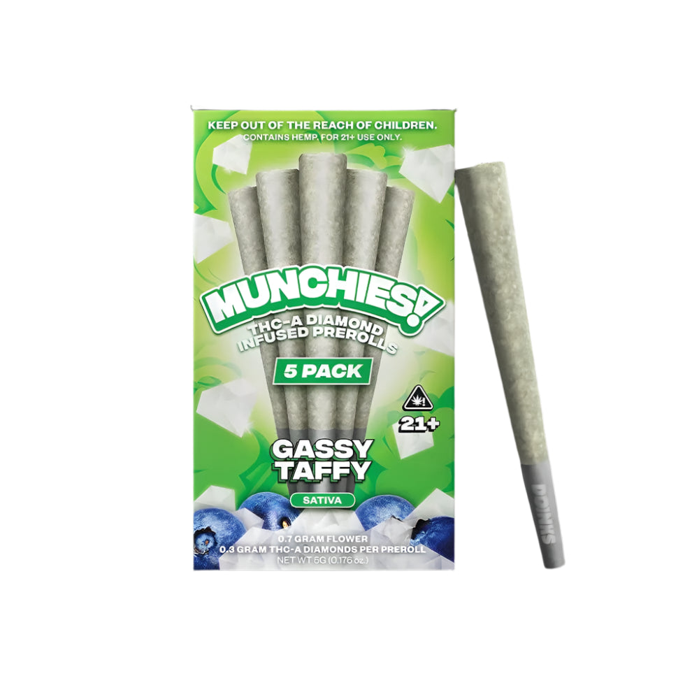 munchies 1g thca diamond preroll gassy taffy sativa