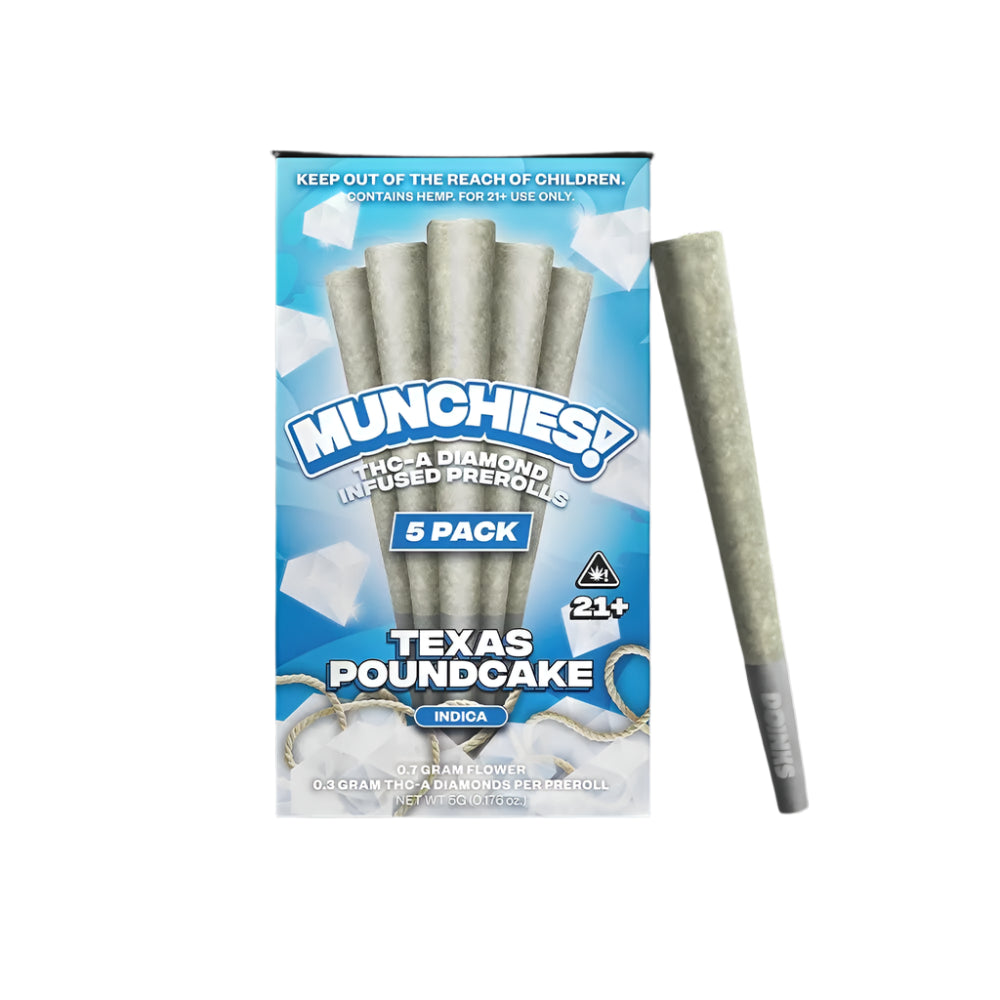 munchies 1g thca diamond preroll texas poundcake indica