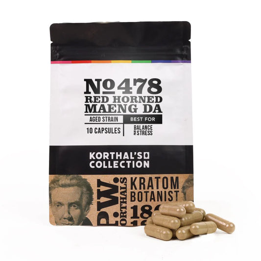 Korthals' Collection No 478 Red Horned Maeng Da Kratom Capsules