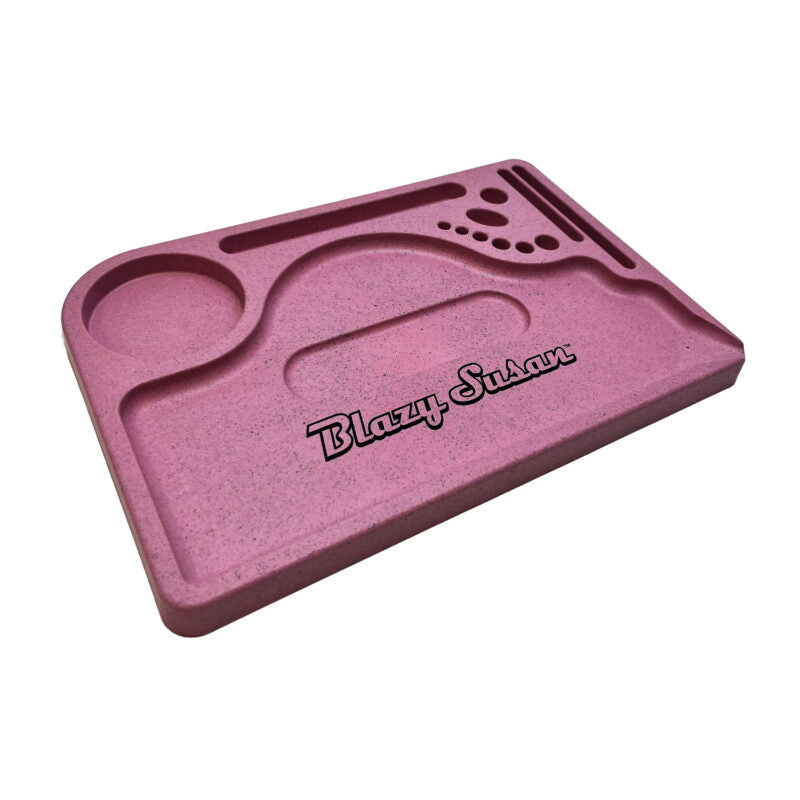 pink hemp plastic rolling tray