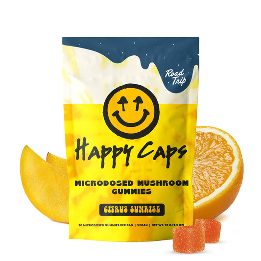 Road Trip x Happy Caps - MICRODOSED Gummies + Functional Mushrooms