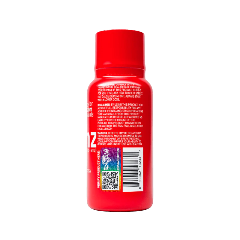 Sip OHMZ 7 Hydroxy Shot Red back ingredients