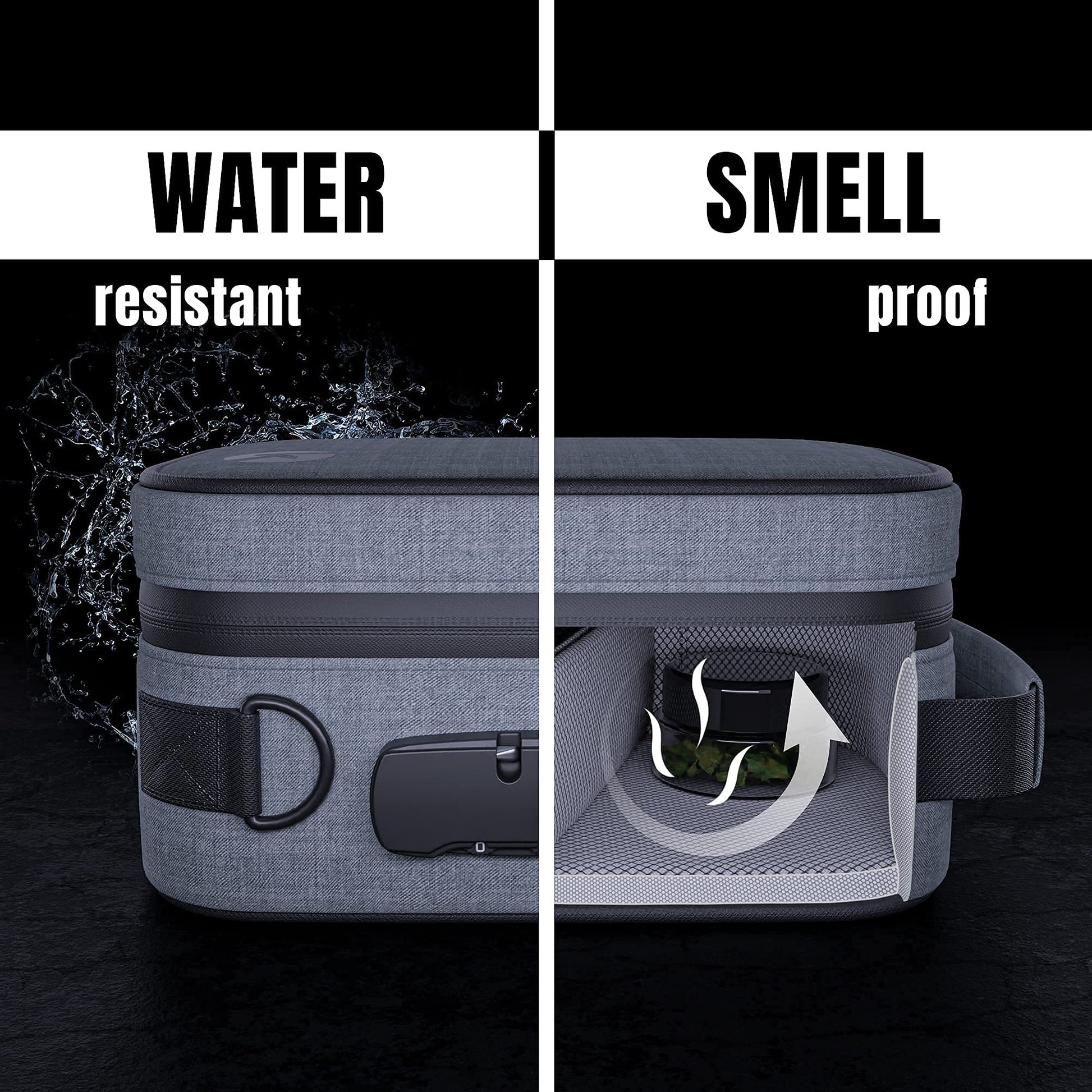 smell proof water resistant storage case