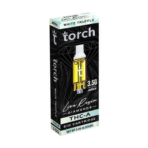 torch live resin diamonds 3.5g thca cart white truffle