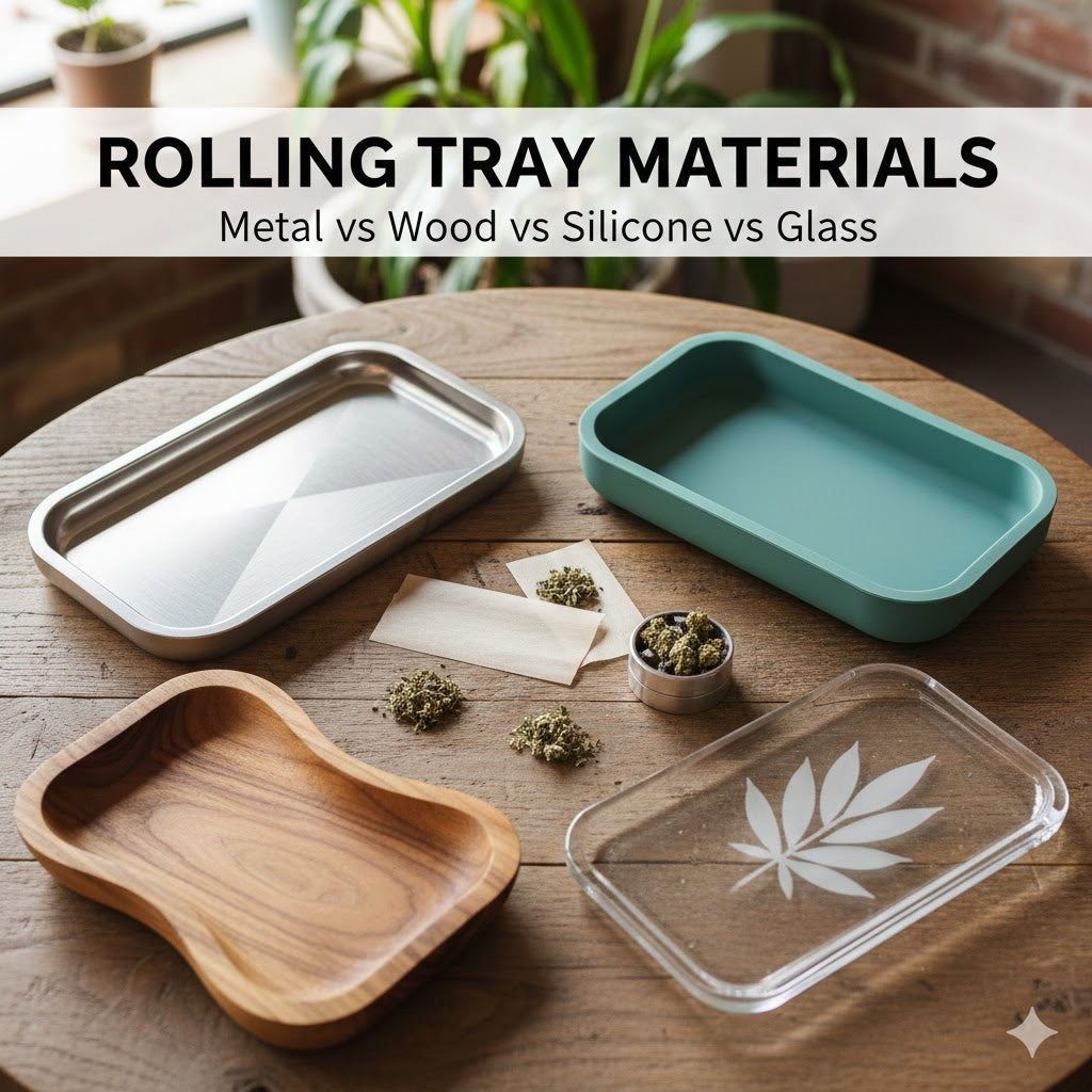 Rolling Tray Materials: Metal vs Wood vs Silicone vs Glass