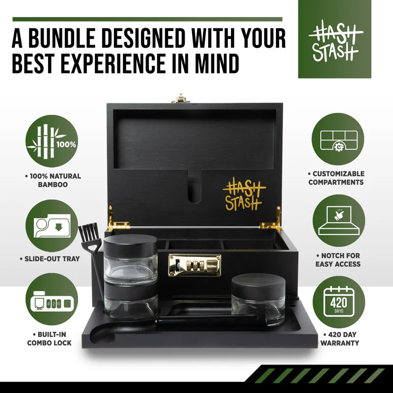 Hash Stash OG Stash Box Black Bundle